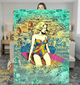 Surfing 1 23 Sherpa Blanket - Beyond T-shirts